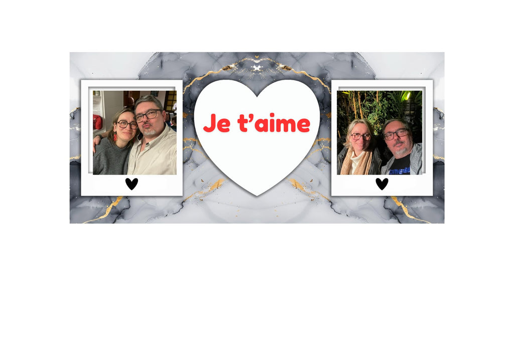 Mug Saint Valentin personnalisable photo et texte. Cadeau Original pour couple –