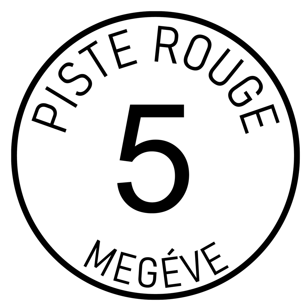 Panneau Bois Piste Rouge dia 20 cm