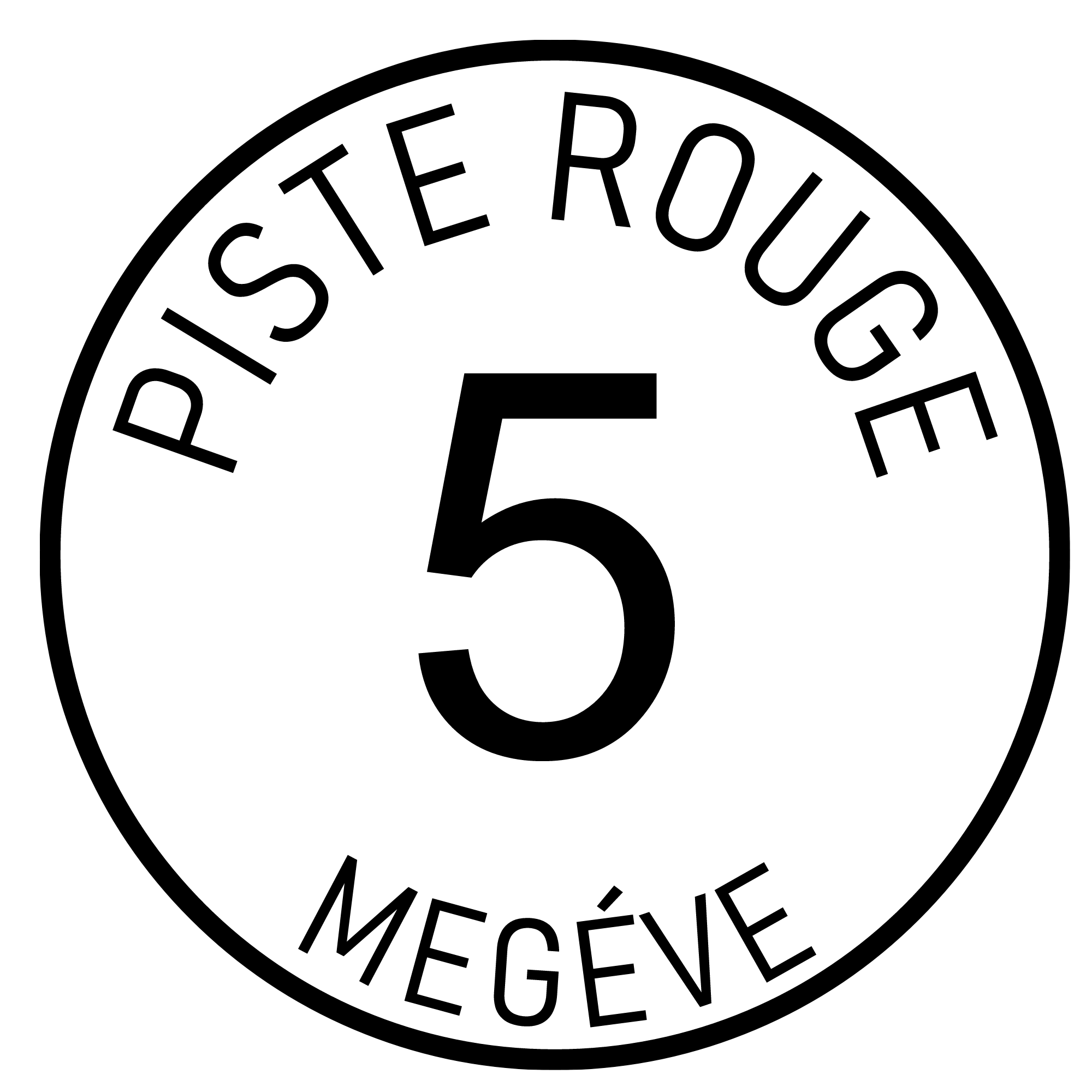 Panneau Bois Piste Rouge dia 20 cm