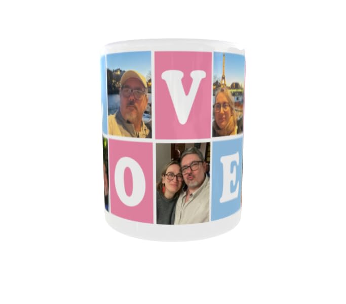 Mug Saint Valentin personnalisable avec photo. Cadeau Original pour couple –