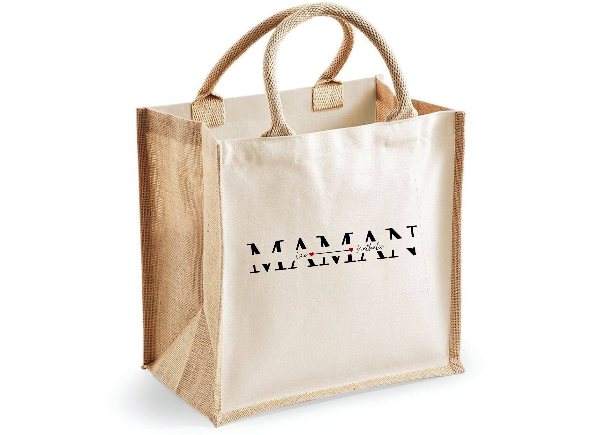 Jute shopping Tote Bag Maman