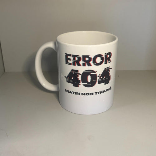 Mug Argent 'Erreur 404' Design Élégant et Finition de Haute Qualité Idéale pour les Collectionneurs ou Cadeau Unique