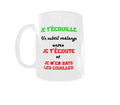 Mug  'Je t'écouille' Design Élégant et Finition de Haute Qualité Idéale pour les Collectionneurs ou Cadeau Unique
