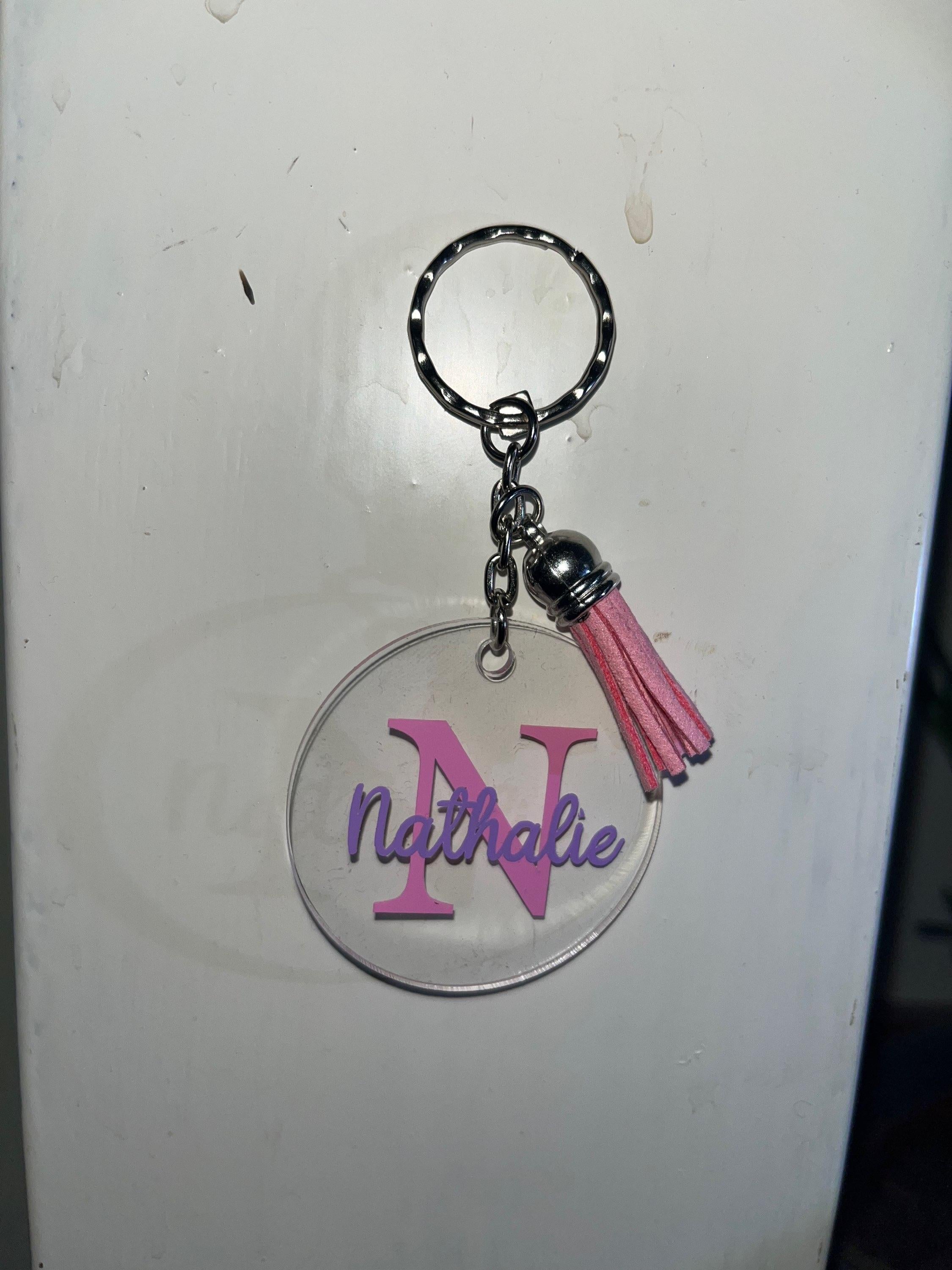 Porte clé Acrylique Initial et Prénom