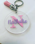 Porte clé Acrylique Initial et Prénom