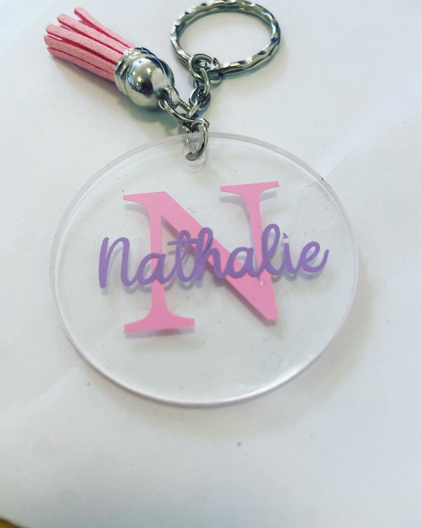 Porte clé Acrylique Initial et Prénom