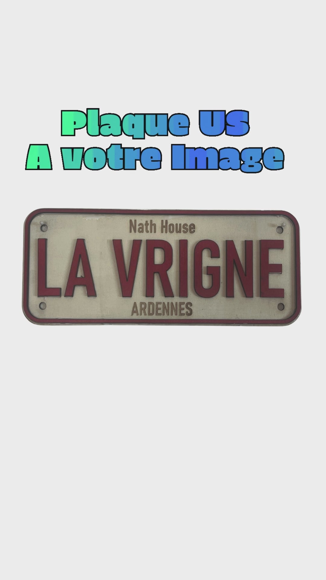 Plaque US en Bois